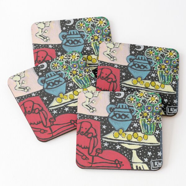 Item preview, Red Poodle Matisse Inspired Art designed and sold by Magicpoodleland.