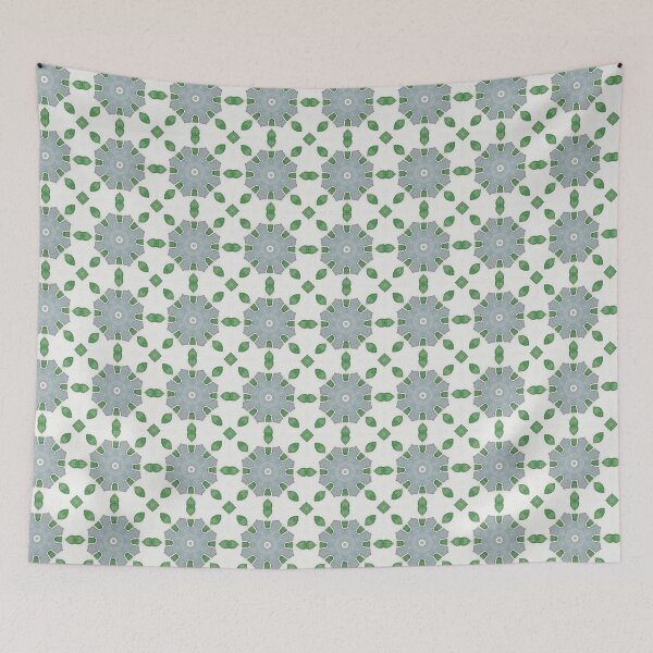 Item preview, Green White And Gray Abstract Pattern designed and sold by violet-hope.