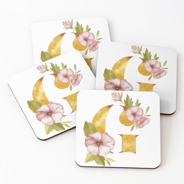 Item preview, G en acuarela con flores de colores designed and sold by GinColorist.