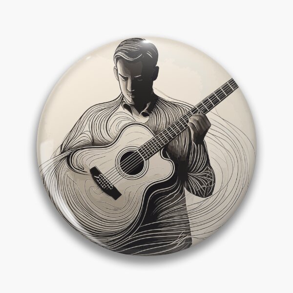 Item preview, Mann mit abstrakter Gitarre designed and sold by BysonDesigns.