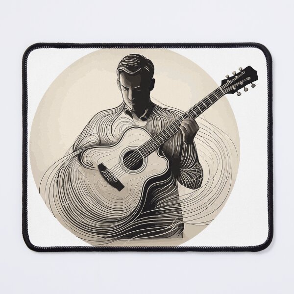 Item preview, Mann mit abstrakter Gitarre designed and sold by BysonDesigns.
