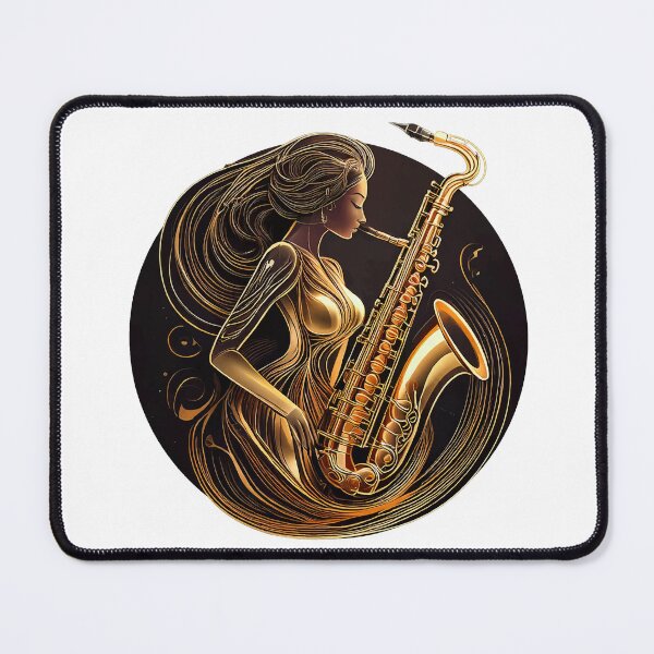 Item preview, Frau mit Saxophon-Silhouette designed and sold by BysonDesigns.