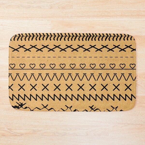 Item preview, Sewing Stitch Patterns on Textured Fabric Effect Background  designed and sold by Nancyanna.