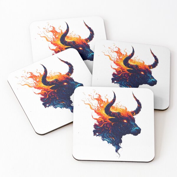 Item preview, Bull Fight, Spain Bulls, Fire bull designed and sold by TrueArtVibes.