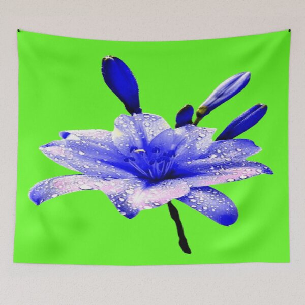 Item preview, Blue Flower Artwork,sticker,curtain,T-shirt,backpack,miniskirt,mouse pad,art print,hat mug,mat canvas,throw pillow,throw blanket,leggings,Hi designed and sold by 3triadstore.