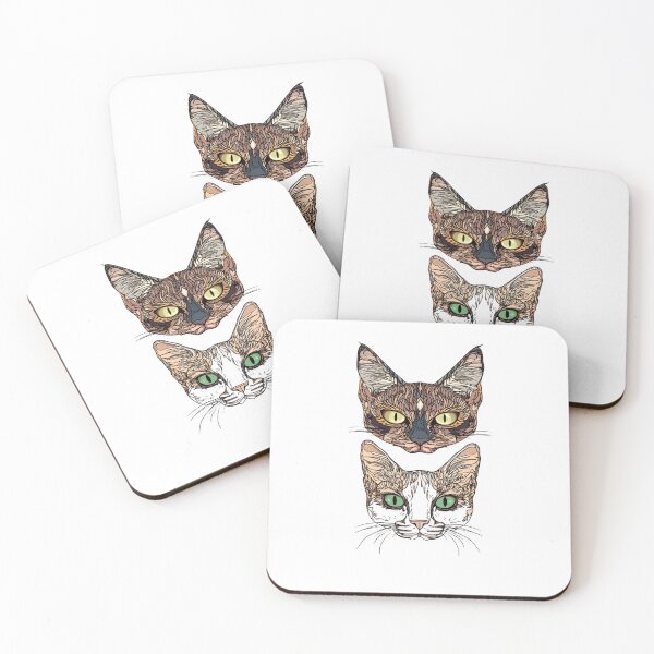 Item preview,  Two Cats, Two Faces designed and sold by Nomuradi.