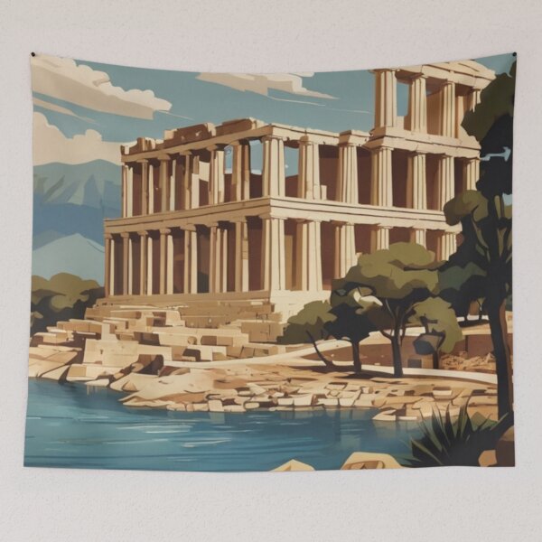 Item preview, 108 Corinth Ruins, Greece Poster Design designed and sold by Alexis Art Collection.