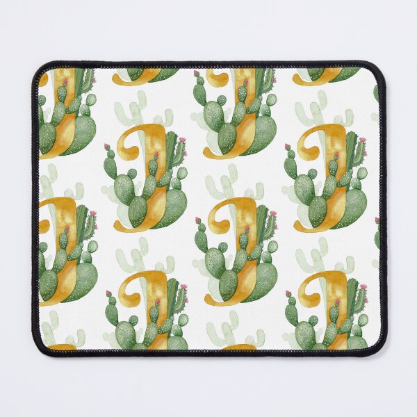 Item preview, LETTER J in watercolor with colorful flowers and cactus designed and sold by GinColorist.