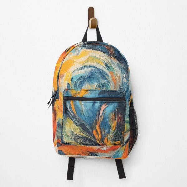 Item preview, A vibrant orange fox against a mesmerizing backdrop of swirling, cosmic colors design. designed and sold by HEMRO.