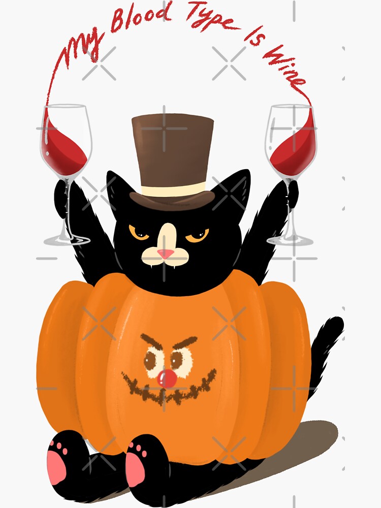 Thumbnail 3 of 3, Sticker, My Blood Type Is Wineee designed and sold by studioaftercigs.
