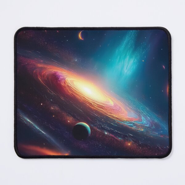 Item preview, A swirling galaxy takes center stage, its spiral arms radiating outward in hues of orange and yellow design. designed and sold by HEMRO.