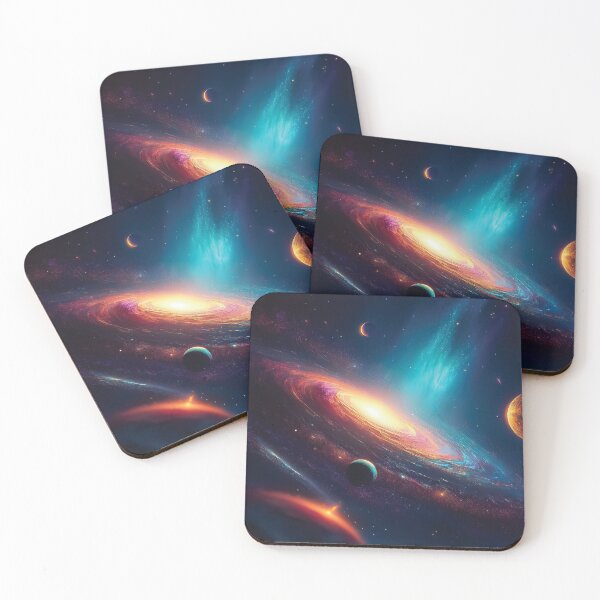 Item preview, A swirling galaxy takes center stage, its spiral arms radiating outward in hues of orange and yellow design. designed and sold by HEMRO.