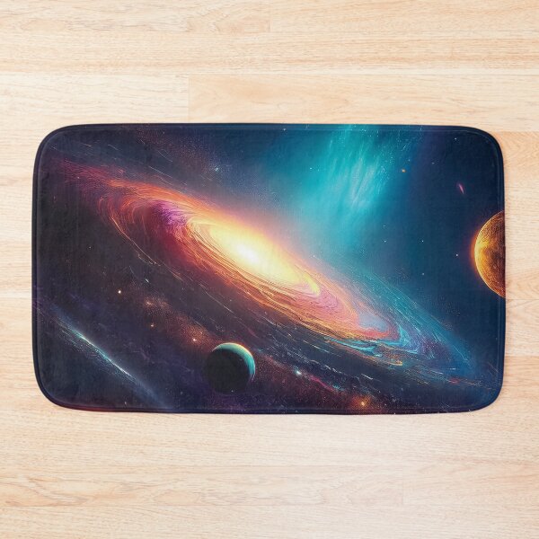 Item preview, A swirling galaxy takes center stage, its spiral arms radiating outward in hues of orange and yellow design. designed and sold by HEMRO.