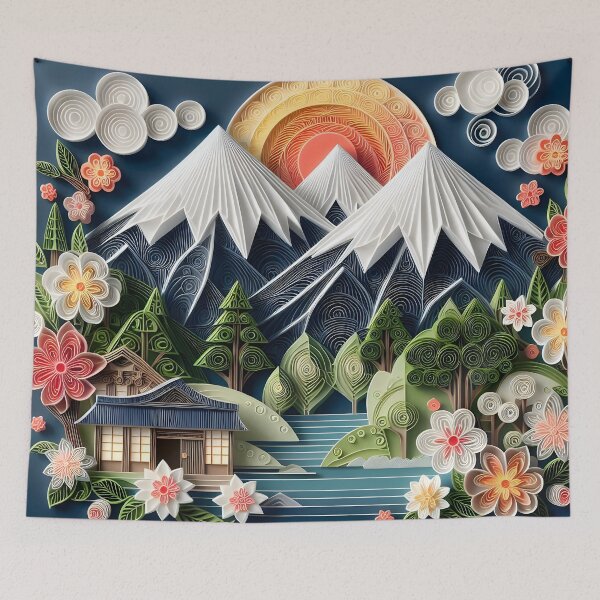 Item preview, Papercraft House in Mountains designed and sold by Catobix.