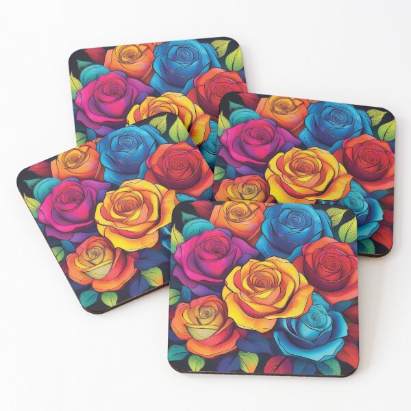 Item preview, A bouquet of roses in a dazzling array of colors design. designed and sold by HEMRO.