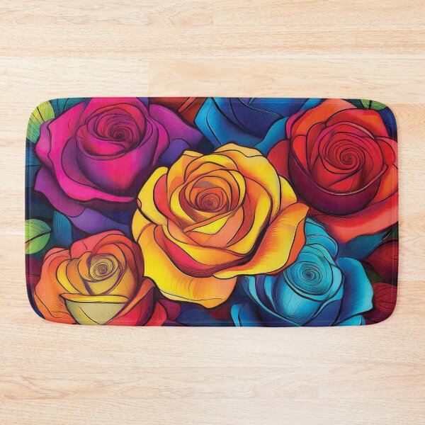 Item preview, A bouquet of roses in a dazzling array of colors design. designed and sold by HEMRO.