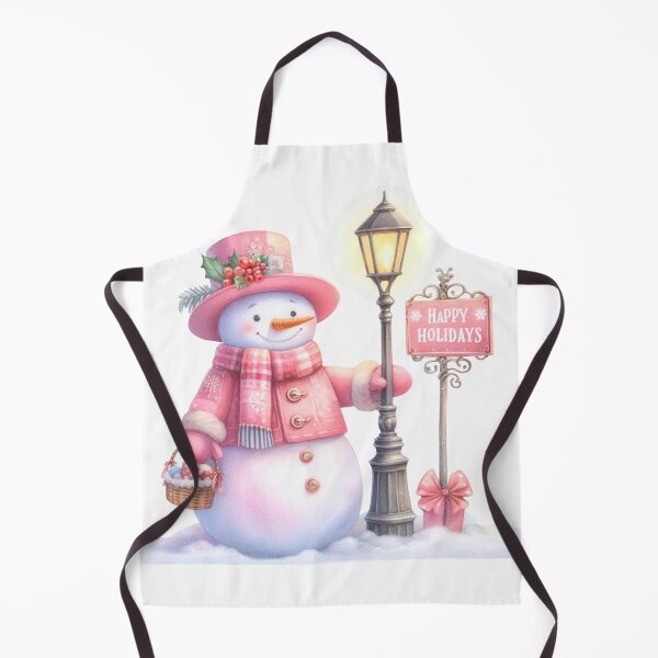 Item preview, Pink Snowman Christmas Drawing – Whimsical Holiday Art designed and sold by DarkEmporium20.