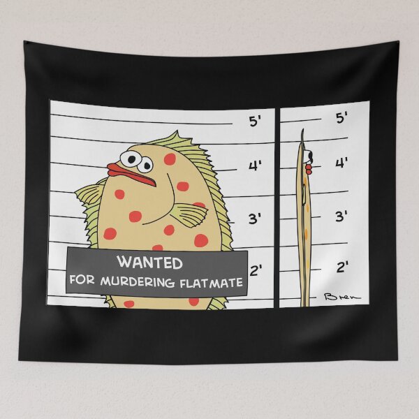 Item preview, Wanted for murdering flatmate designed and sold by Bren-Cartoons.