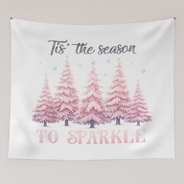 Item preview, Pink Christmas Trees Drawing – Whimsical Holiday Art  designed and sold by DarkEmporium20.