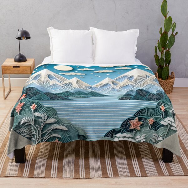 Item preview, Papercraft Snowy Night Mountains designed and sold by Catobix.