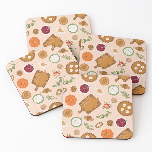 Item preview, Thankful Hearts and Full Plates Thanksgiving Dinner Pink designed and sold by namibear.