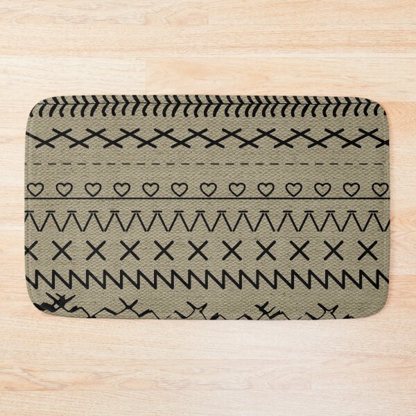 Item preview, Sewing Stitch Patterns on Textured Fabric Effect Background  designed and sold by Nancyanna.