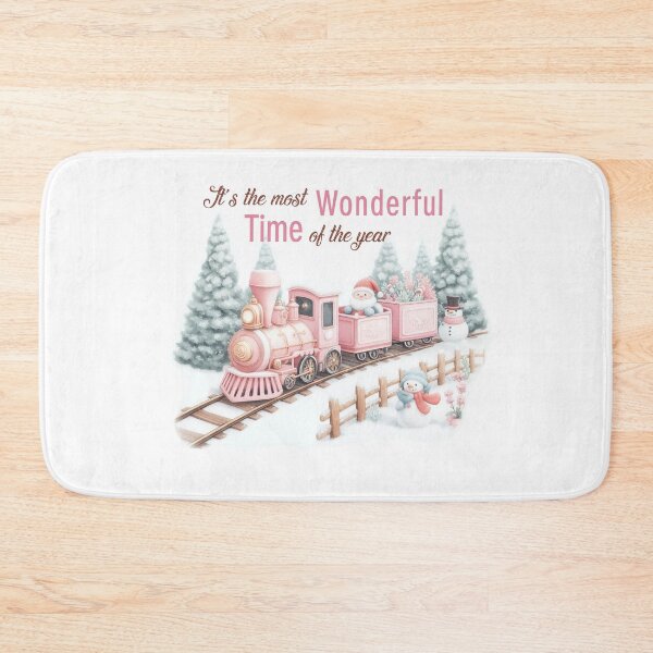 Item preview, Pink Christmas Train Drawing – Whimsical Holiday Art designed and sold by DarkEmporium20.