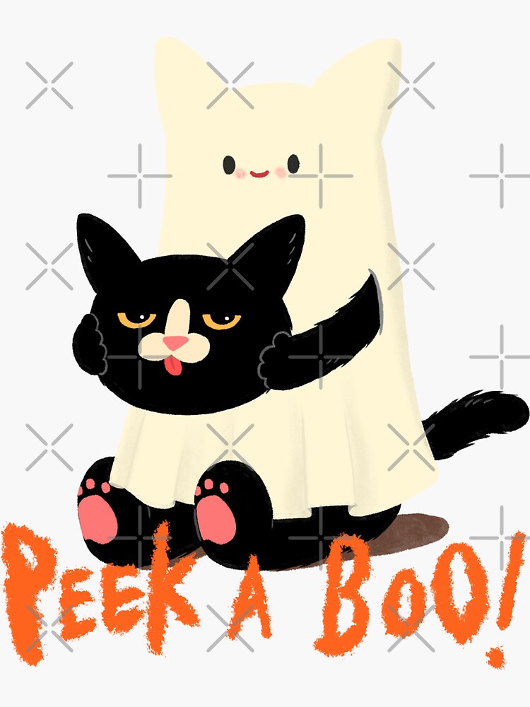 Thumbnail 3 of 3, Sticker, Peek - A - BOOO designed and sold by studioaftercigs.