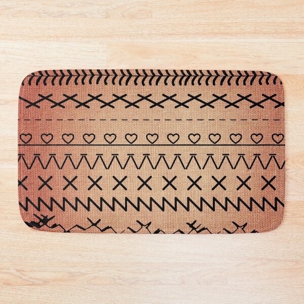 Item preview, Sewing Stitch Patterns on Textured Fabric Effect Background  designed and sold by Nancyanna.