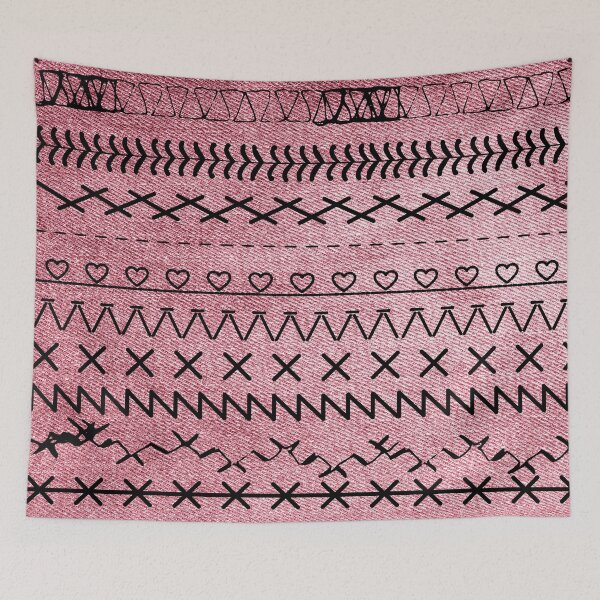 Item preview, Sewing Stitch Patterns on Textured Fabric Effect Background  designed and sold by Nancyanna.