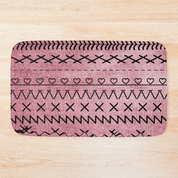 Item preview, Sewing Stitch Patterns on Textured Fabric Effect Background  designed and sold by Nancyanna.