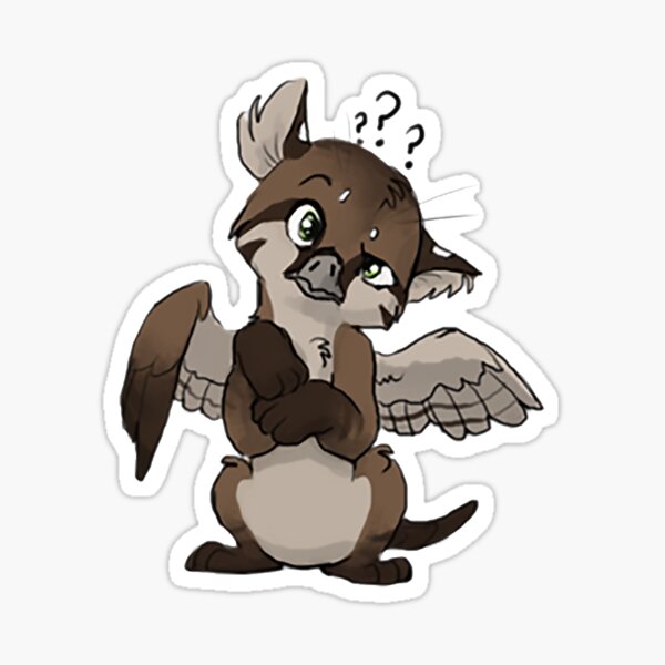 Confused Gryphon Sticker