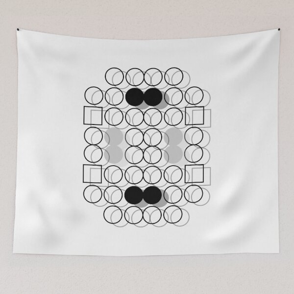 Item preview, Geometric Harmony: A Symmetry of Circles and Squares 2, Unique designed and sold by villacreativa.