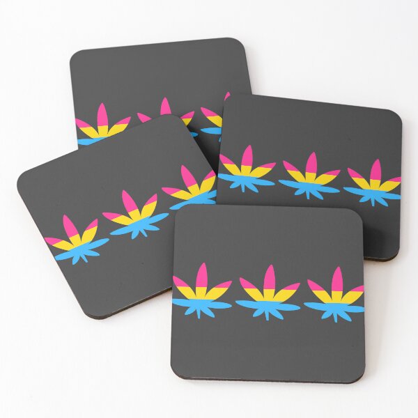 Item preview, Three Pansexual Pride Weed Leaf designed and sold by Cannaxes Studio.