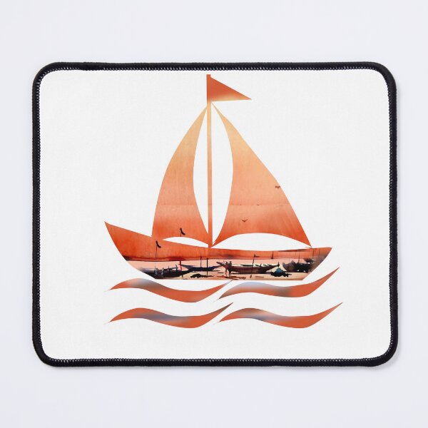 Item preview, Sunset seashore with boats shape effect designed and sold by SamirArt.
