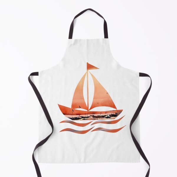 Item preview, Sunset seashore with boats shape effect designed and sold by SamirArt.