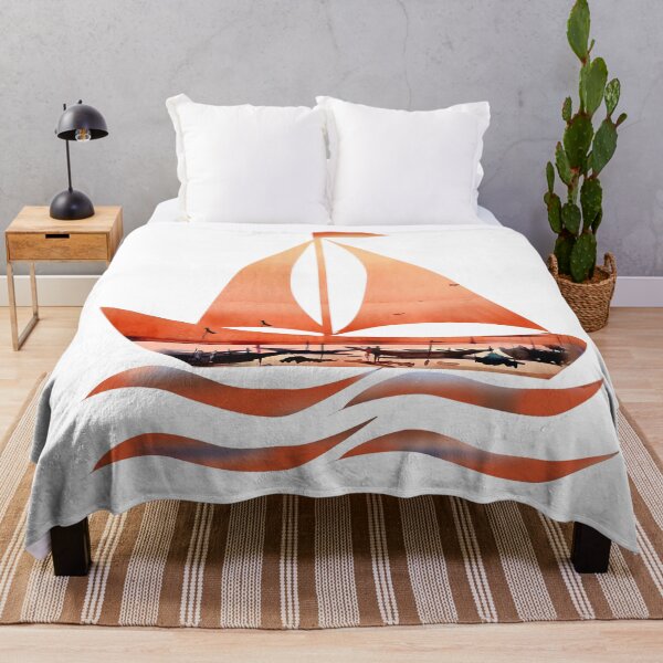 Item preview, Sunset seashore with boats shape effect designed and sold by SamirArt.