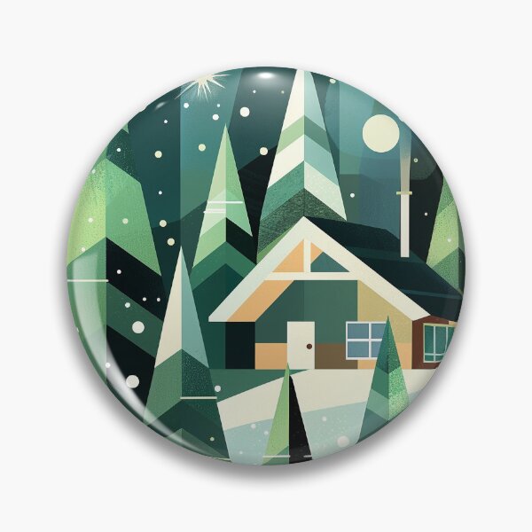 Item preview, Winterliche Hütte im Wald designed and sold by ChillThunder.