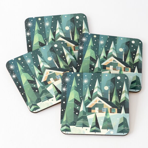 Item preview, Winterliche Hütte im Wald designed and sold by ChillThunder.