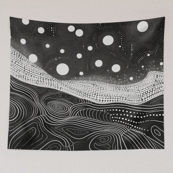 Item preview, Aboriginal Inspired Dot Art - Monochrome Awareness designed and sold by GrinGalore.