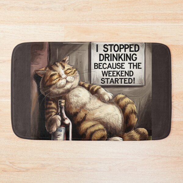 Item preview, Cute drunk cat designed and sold by luna--design.