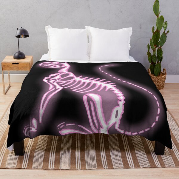 Item preview, Pink glowing cat skeleton designed and sold by Sunnydraws7.