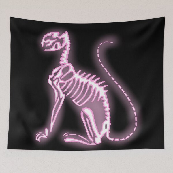 Item preview, Pink glowing cat skeleton  designed and sold by Sunnydraws7.