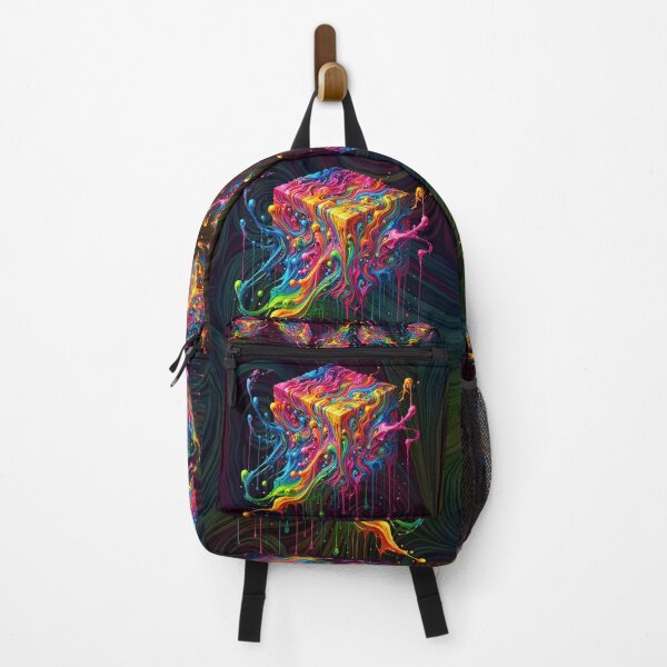 Item preview, Rainbow Meltdown Cube – Dripping Abstract Explosion designed and sold by SHHCreations.