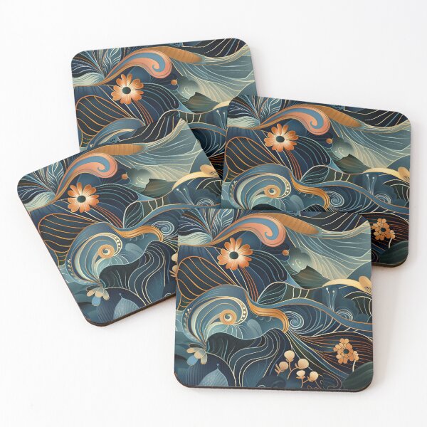 Item preview, Art Nouveau Nature Scene: Elegant Floral and Organic Design designed and sold by SFPDesigns.