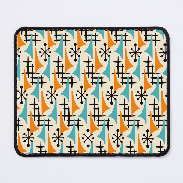 Item preview, Mid Mod Atomic Wing Pattern Orange & Blue designed and sold by tonymagnerart.