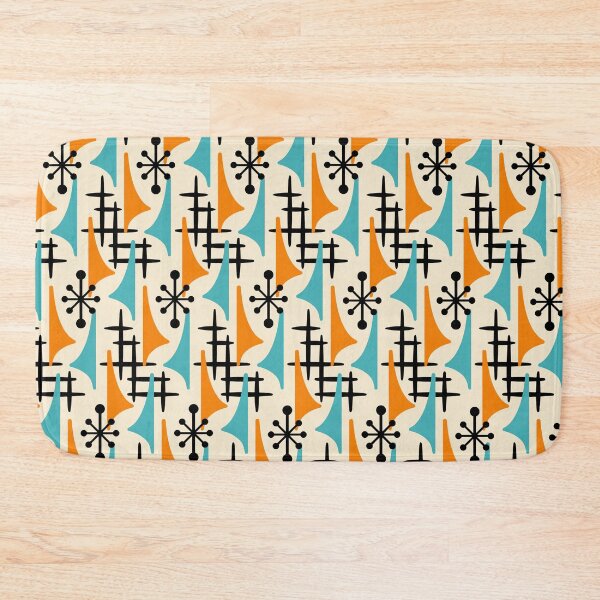 Item preview, Mid Mod Atomic Wing Pattern Orange & Blue designed and sold by tonymagnerart.