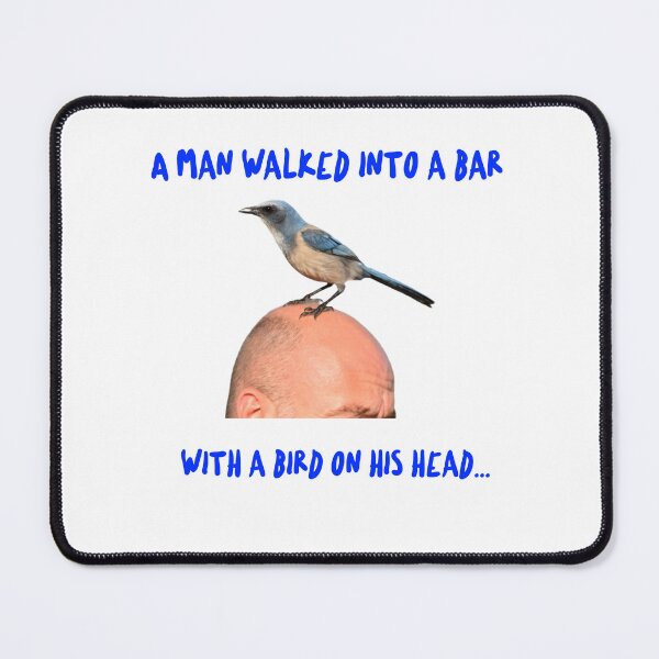Item preview, Man in bar with bird on head designed and sold by Qzmet.