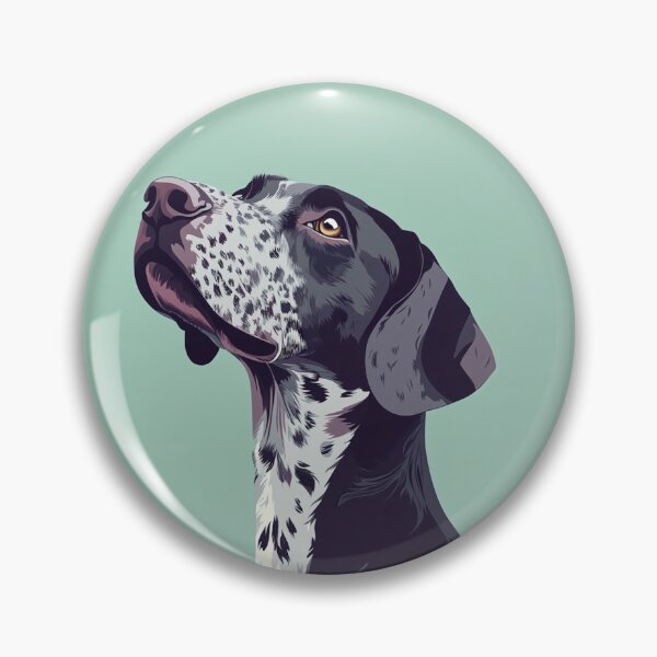 Item preview, German Shorthair Pointer against green background designed and sold by davidalv.
