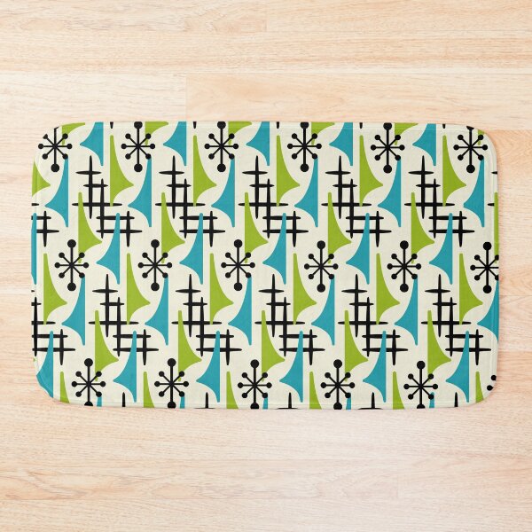 Item preview, Mid Mod Atomic Wing Pattern Green and Blue designed and sold by tonymagnerart.